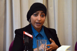 Maryam Al-Khawaja durante la conferenza stampa 